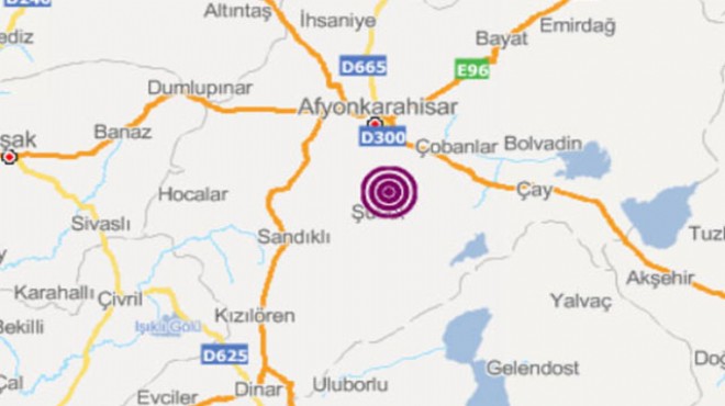 Afyonkarahisar'da 3,5 şiddetinde deprem