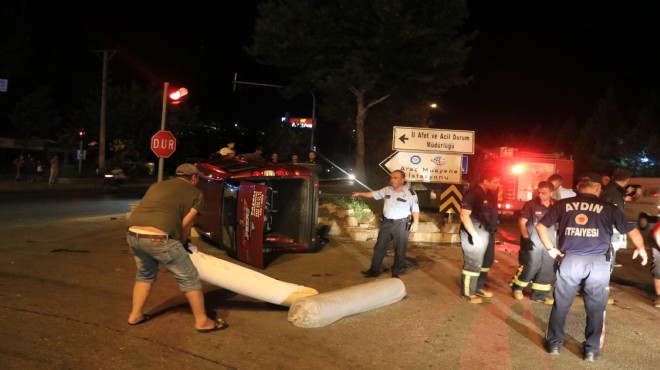 Aydın'da korkutan kaza: 3 yaralı...