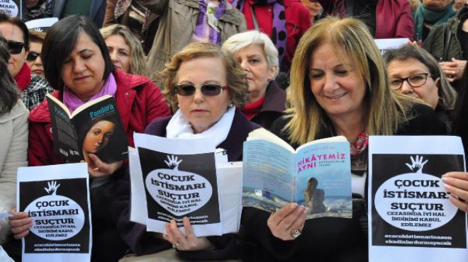 CHP İzmir'in kadınlarından istismara kitaplı tepki!