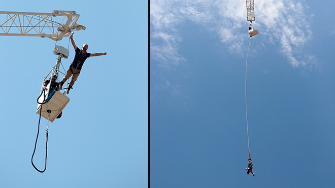 Fethiye'de tatilcilerin 'bungee jumping' heyecanı