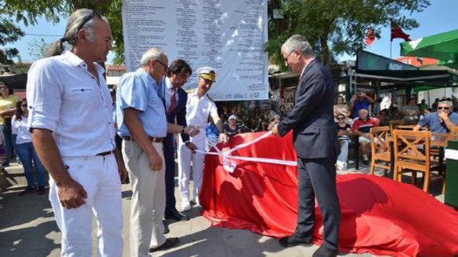 Foça'da Karataş Anıt Taşı açıldı