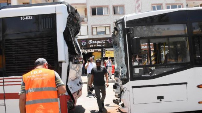 İzmir'de belediye otobüsleri çarpıştı: 11 yaralı!