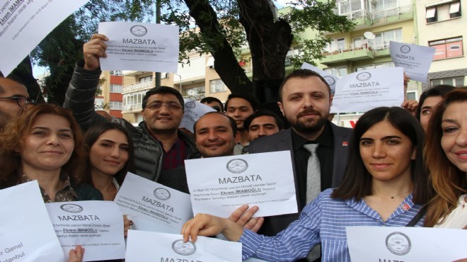 İzmir'de İmamoğlu'na mazbatalı destek