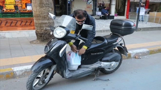 İzmir'in kanatsız meleği motosikletiyle yollarda
