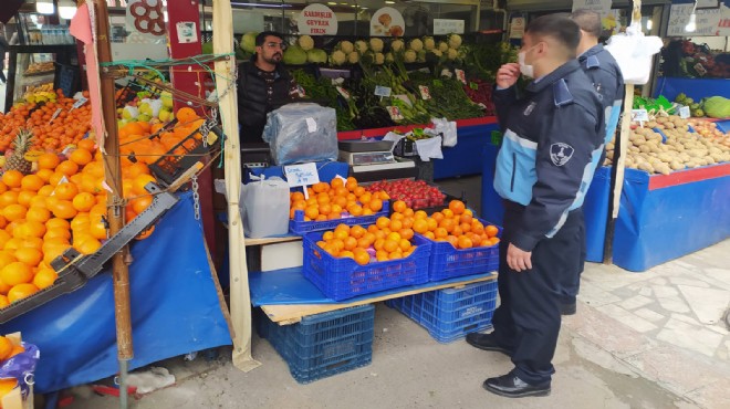 İzmir pazarlarında koronavirüs önlemleri