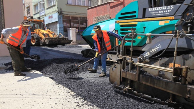Karabağlar'da yıpranan asfaltlar yenilendi