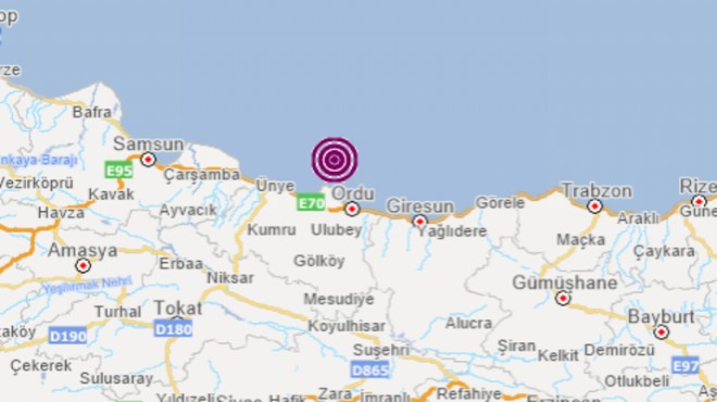 Karadeniz'de korkutan deprem!