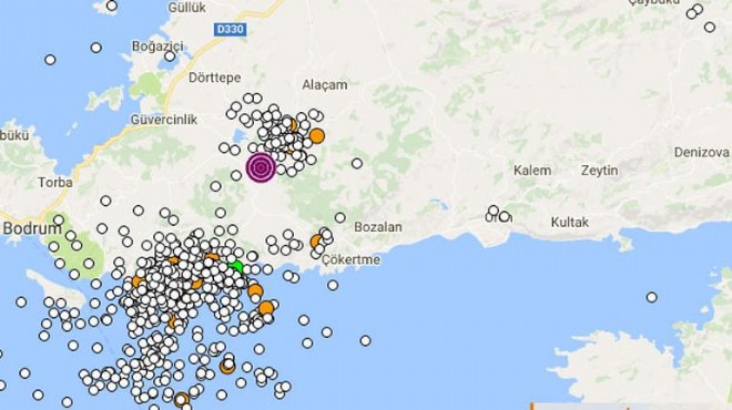 Ege'de peş peşe depremler... Korkutan harita!