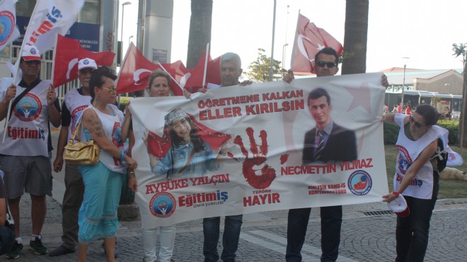 Öğretmenin terör örgütü tarafından kaçırılmasına İzmir'den tepki