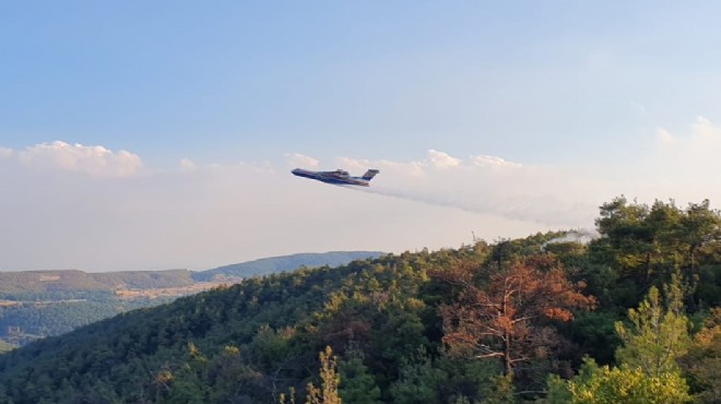 Rus yangın söndürme uçağı Manisa'da test edildi