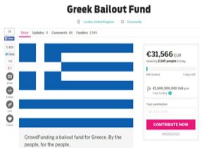Yunanistan'ı kurtarmak için internetten para topluyor!