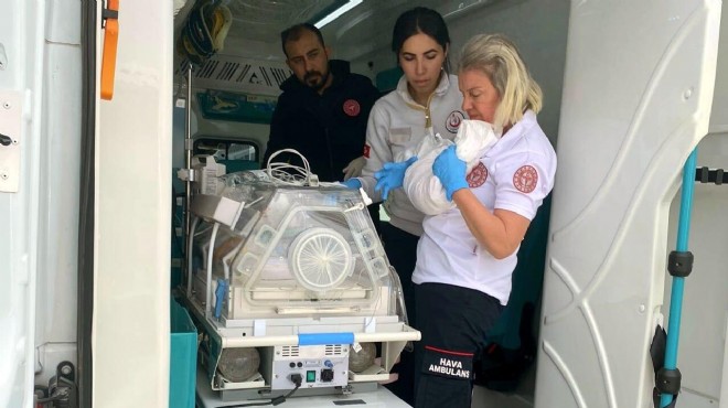 Ambulans uçak, 2 günlük İnci bebek için havalandı