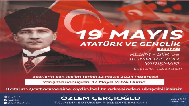 Aydın Büyükşehir Belediyesi'nden 19 Mayıs temalı ödüllü yarışma