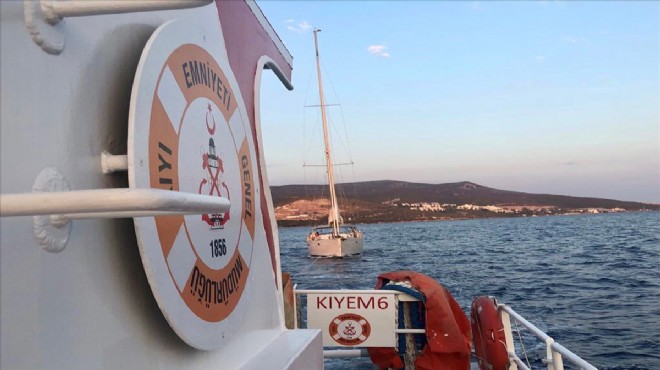 Bodrum'da sürüklenen tekne ekiplerce kurtarıldı