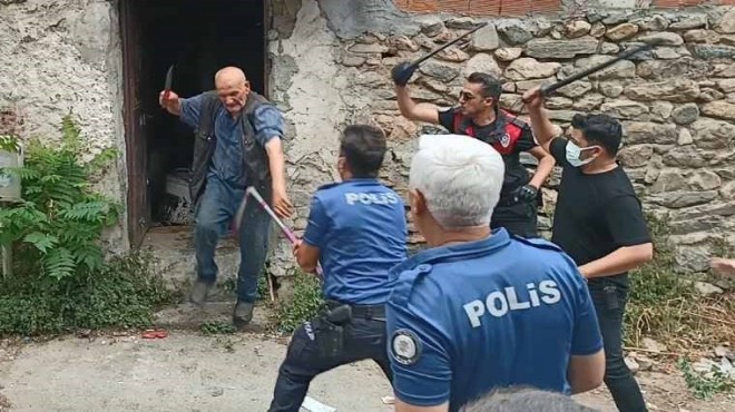 Çöp evini temizletmeyip, polisi bıçakladı: 'Peygamberim' dedi