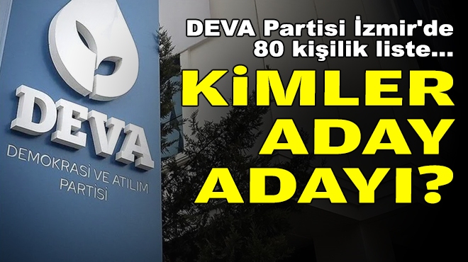 DEVA Partisi İzmir'de 80 kişilik liste... Kimler aday adayı?