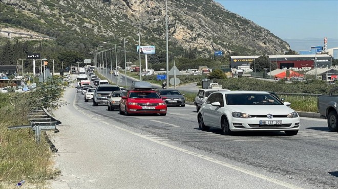 İzmir-Aydın otoyolunda bayram trafiği!