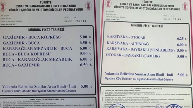 İzmir'de minibüs fiyatları zamlandı: İndi-bindi, 5 lira oldu!