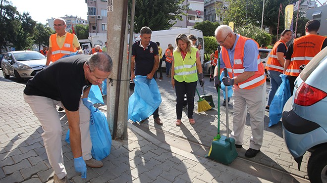 Karabağlar'da temizlik seferberliği: Başkan Selvitopu da sahada