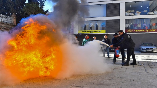 Kemeraltı'nda gerçeği aratmayan tatbikat!