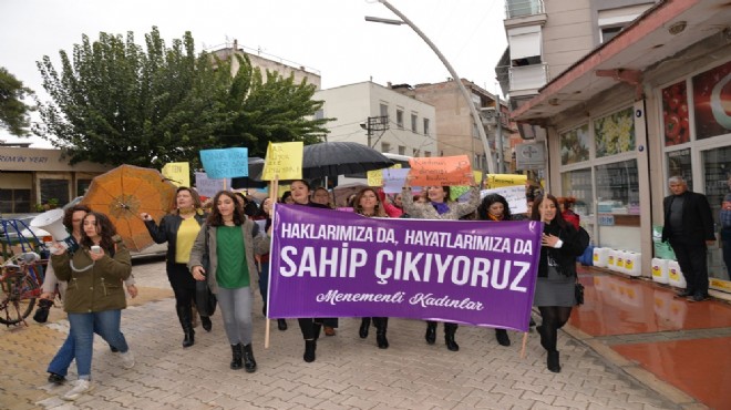 Menemen “Kadına Şiddette Hayır” dedi