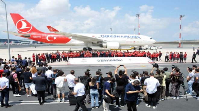 Olimpiyatlara giden sporcular uğurlandı