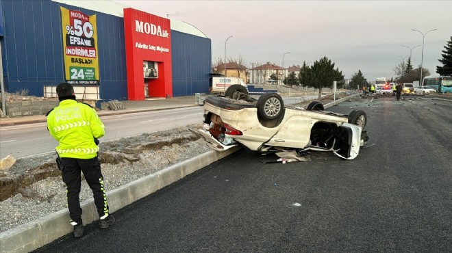 Otomobil devrildi: 1 kişi yaralandı