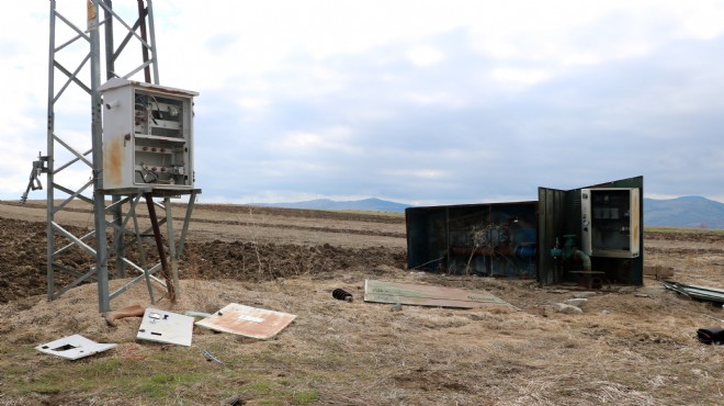 Sulama kuyularının elektrik panosu ve kabloları çalındı